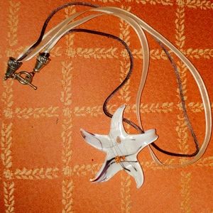 Glass Starfish Necklace